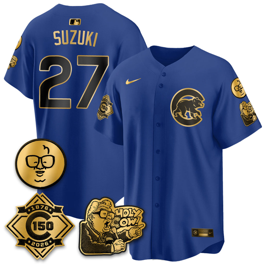 CHC 150th Anniversary Harry Caray Holy Cow Vapor Premier Limited Jersey - Stitched V3