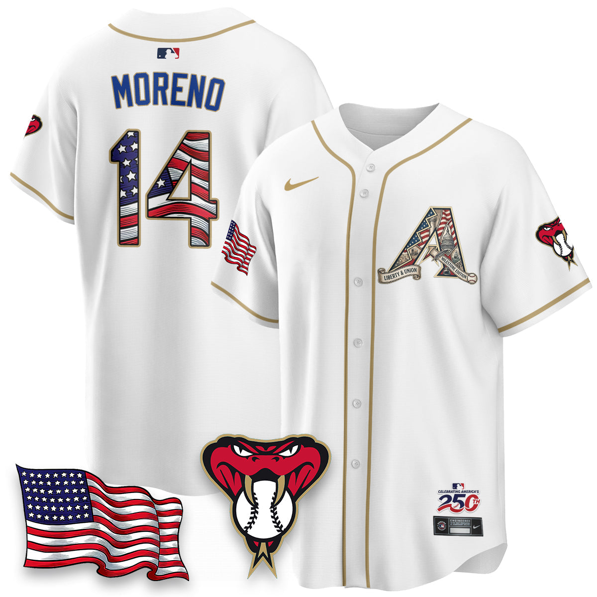 ARI 2026 Independence Day USA Vapor Limited Jersey - Stitched