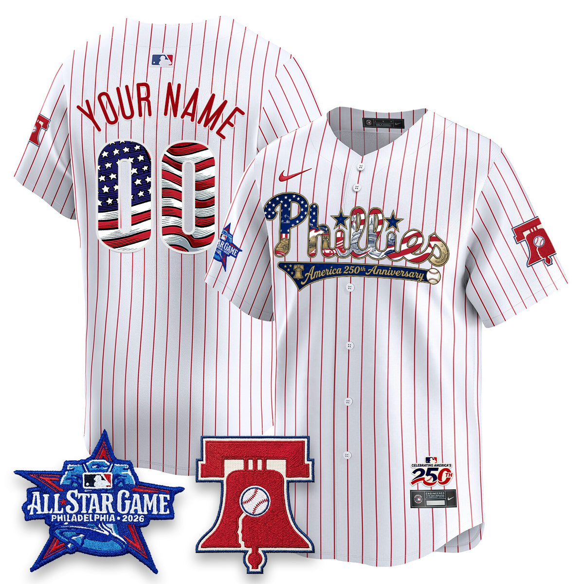 PHI 2026 Independence Day USA Vapor Limited Custom Jersey - Stitched