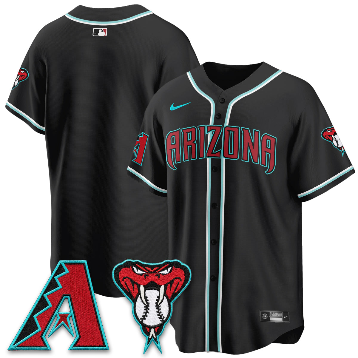 ARI Black Out Style Vapor Premier Limited Jersey - All Stitched