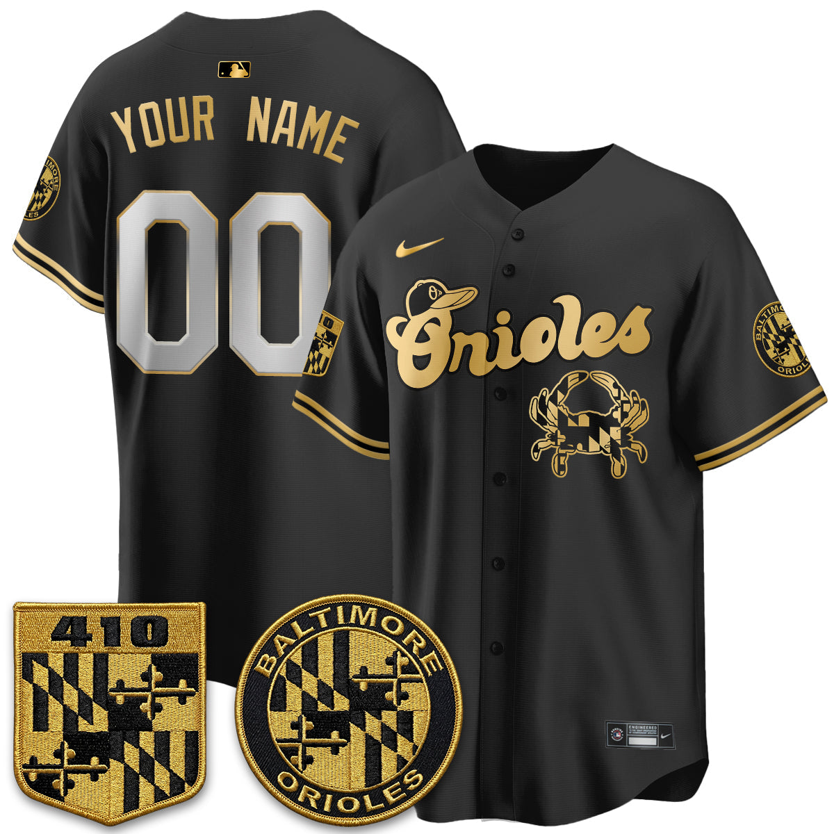 BAL Maryland Flag Vapor Limited Custom Jersey - Stitched
