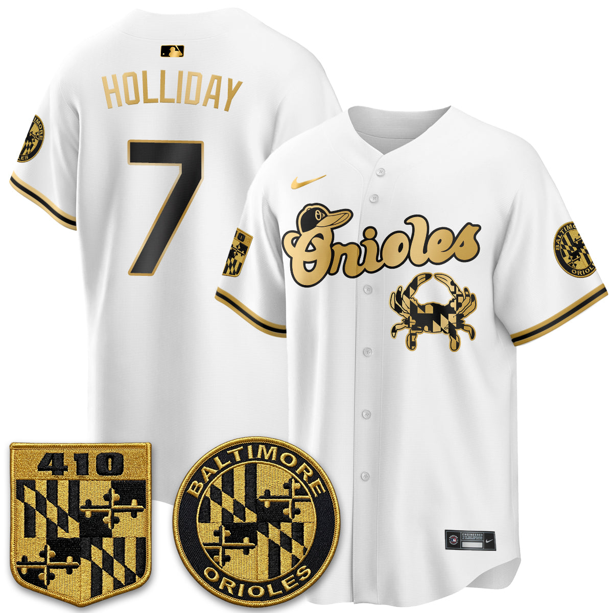 BAL Maryland Flag Vapor Limited Jersey - Stitched
