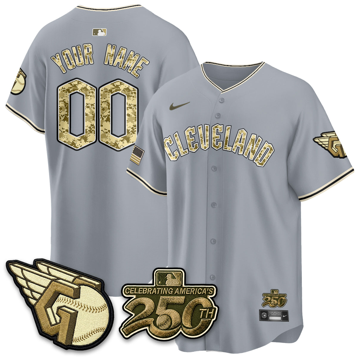 CLE Salute to Service 2026 Vapor Limited Custom Jersey - Stitched