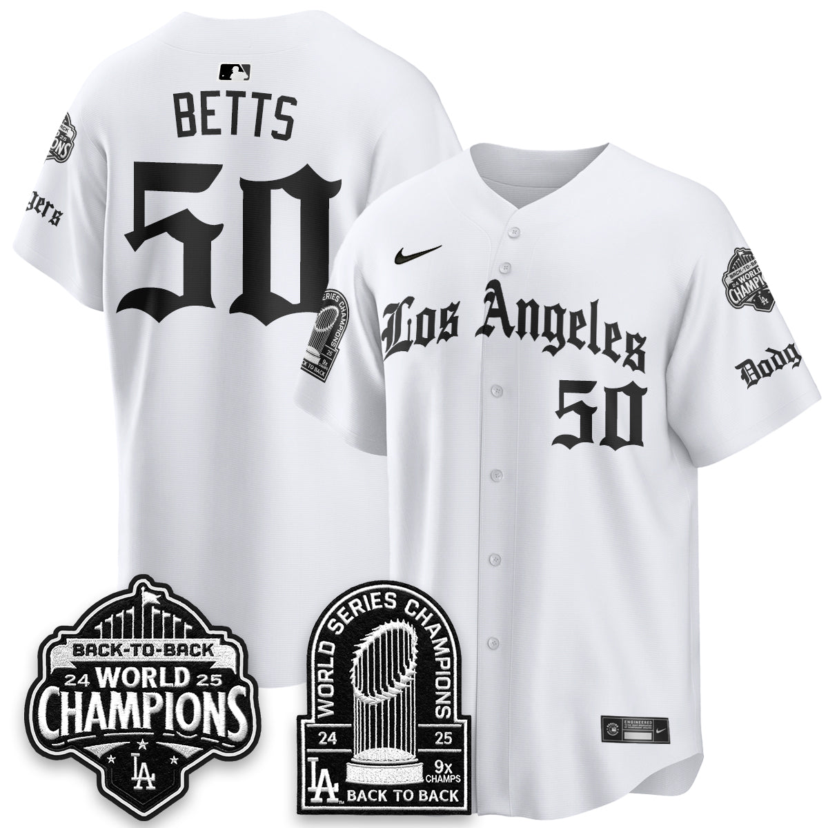 LAD WS Champions Back 2 Back Patch Vapor Premier Limited Gothic Gold Edition Jersey - Stitched