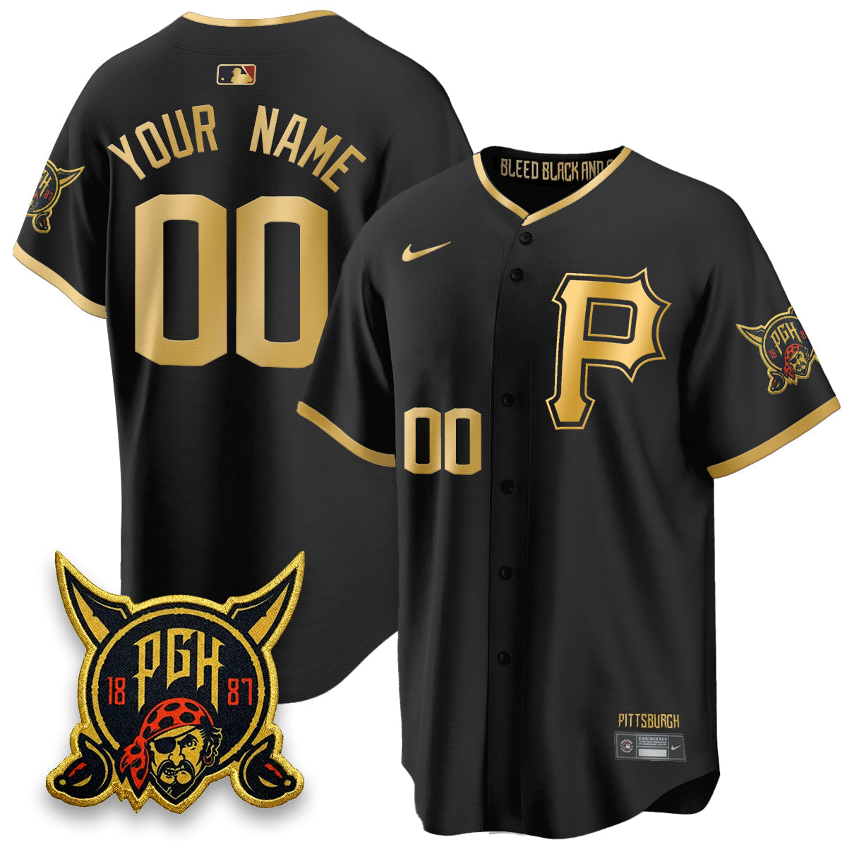 Custom PIT 2026 City Connect Vapor Limited Jersey - Stitched