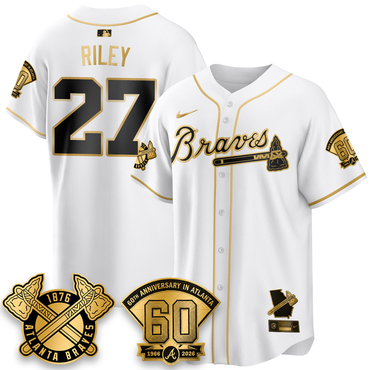 ATL 60th Anniversary Gold Edition Vapor Limited Jersey - Stitched