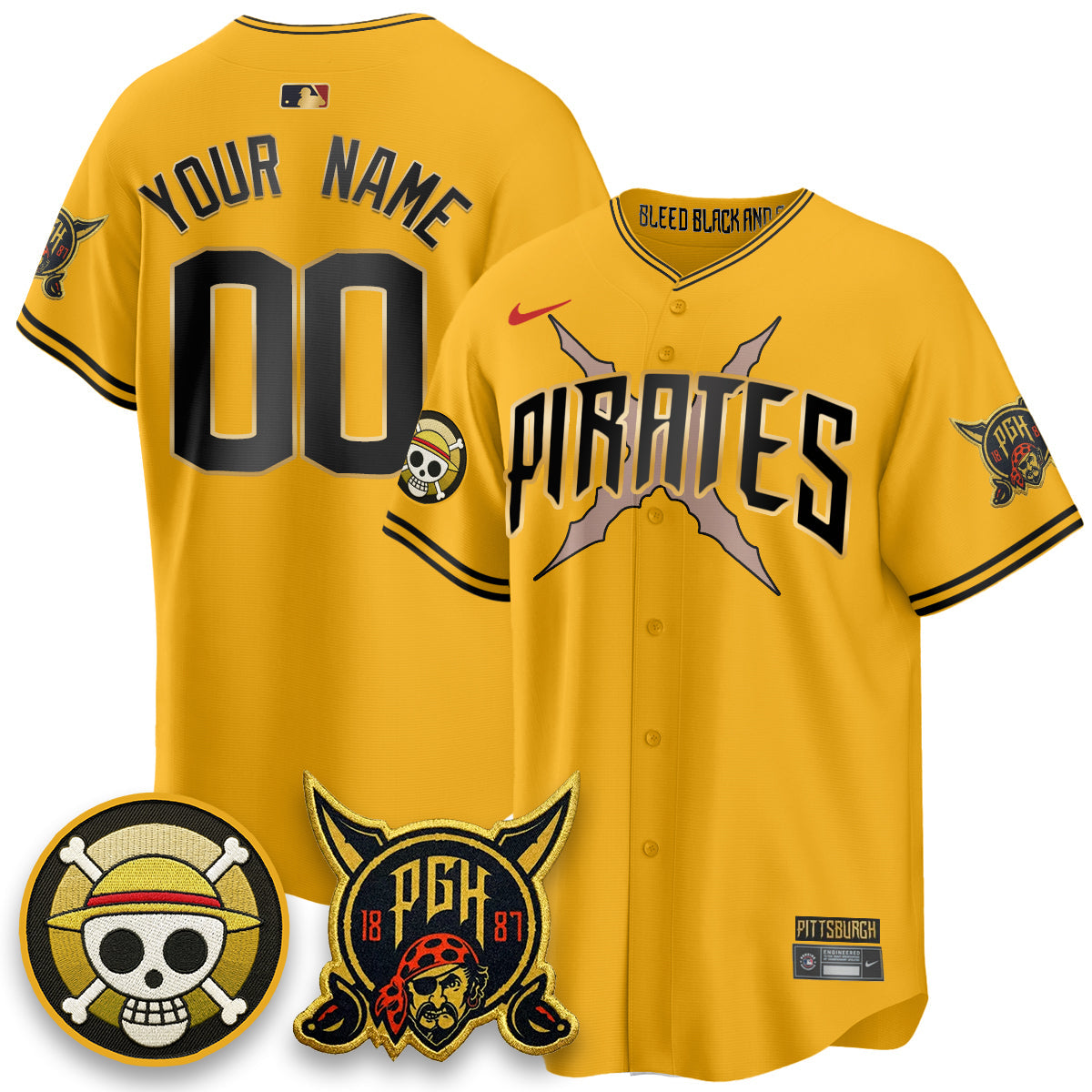 PIT 2026 City Connect x OP Vapor Limited Custom Jersey - All Stitched