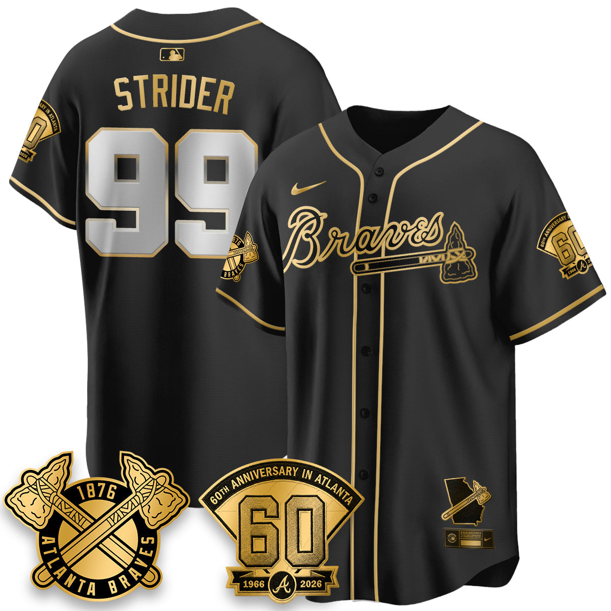 ATL 60th Anniversary Special Edition Vapor Limited Jersey - All Stitched