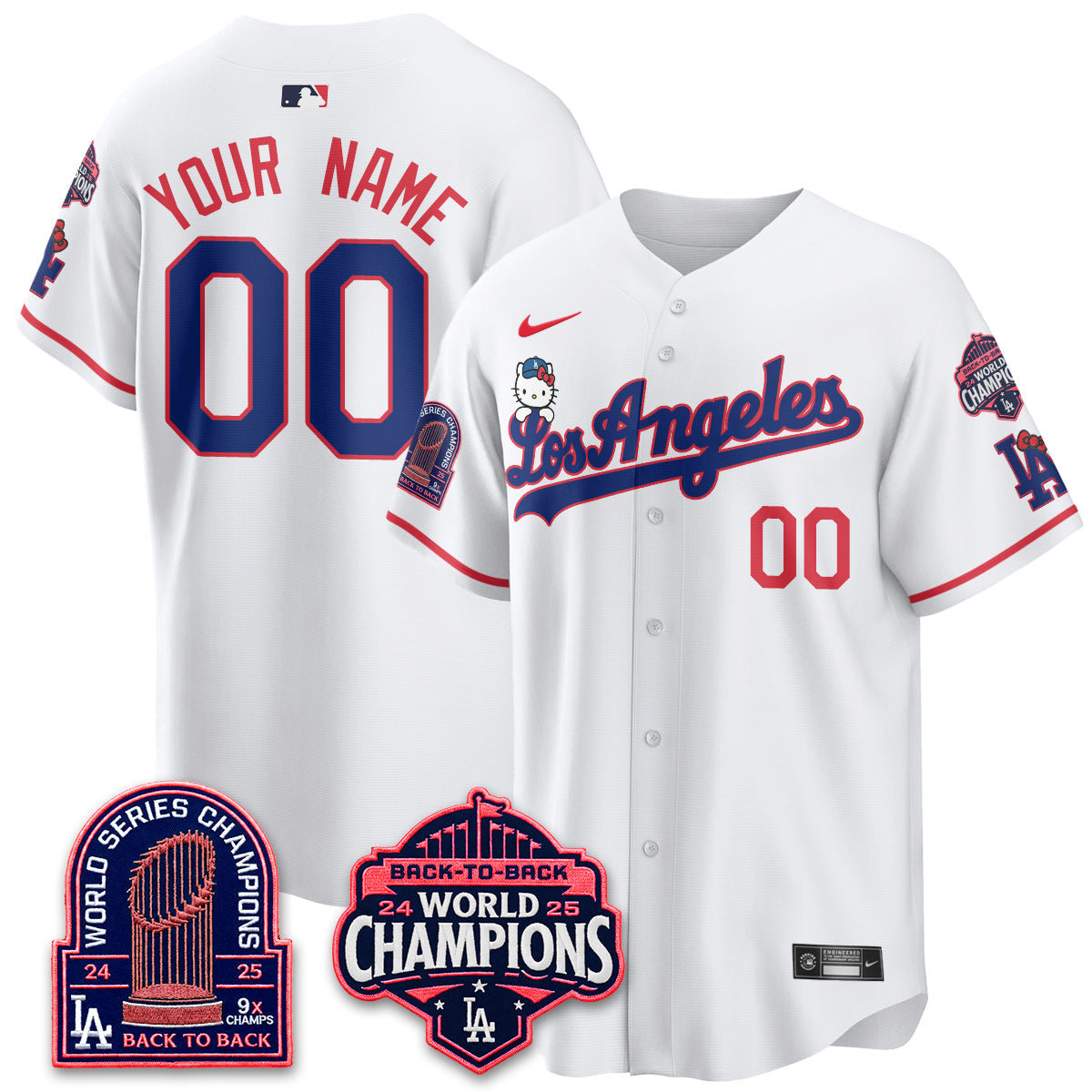 LAD x Hello Kitty Night 2026 Vapor Custom Jersey - All Stitched - V2