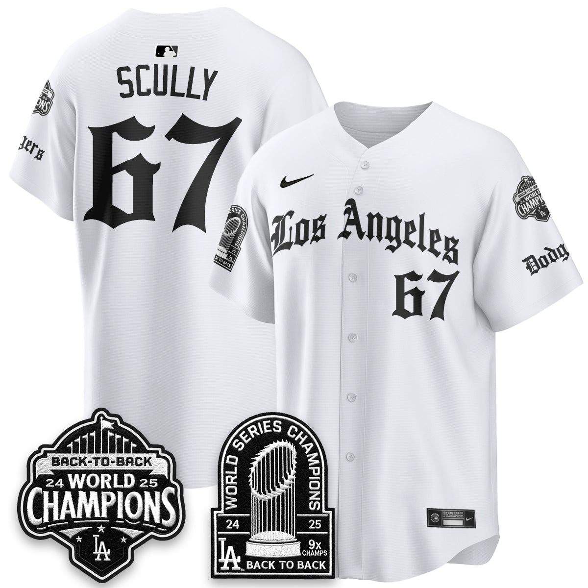 LAD WS Champions Back 2 Back Patch Vapor Premier Limited Gothic Gold Edition Jersey - Stitched