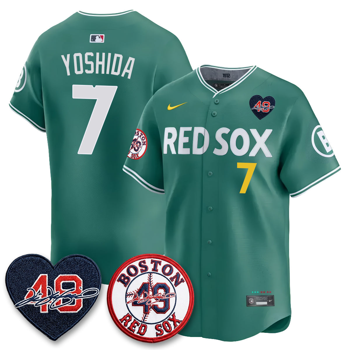 BOS Tim Wakefield Memorial Patch Vaper Premier Limited Jersey - All Stitched