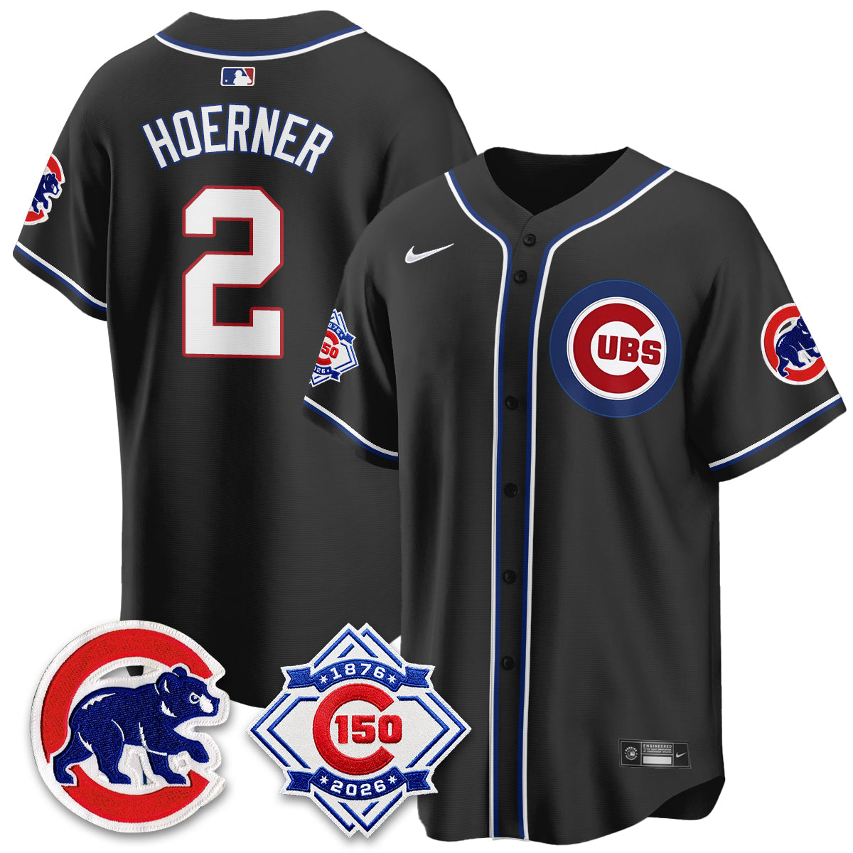 CHC 150th Anniversary Black Out Style Vapor Premier Limited Jersey - All Stitched