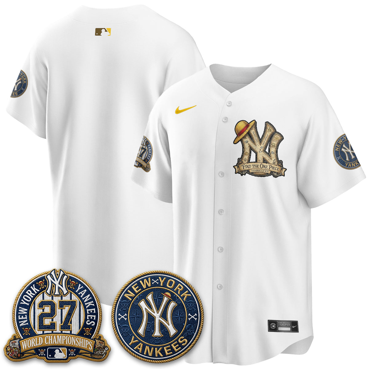 NYY x OP Japanese Cartoon Limited Jersey -  Stitched