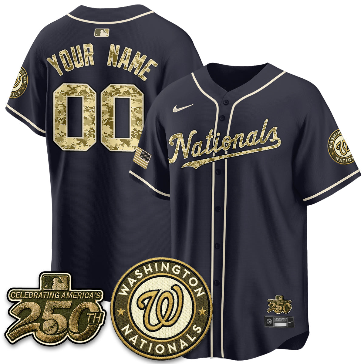 WSH Salute to Service 2026 Vapor Limited Custom Jersey - Stitched