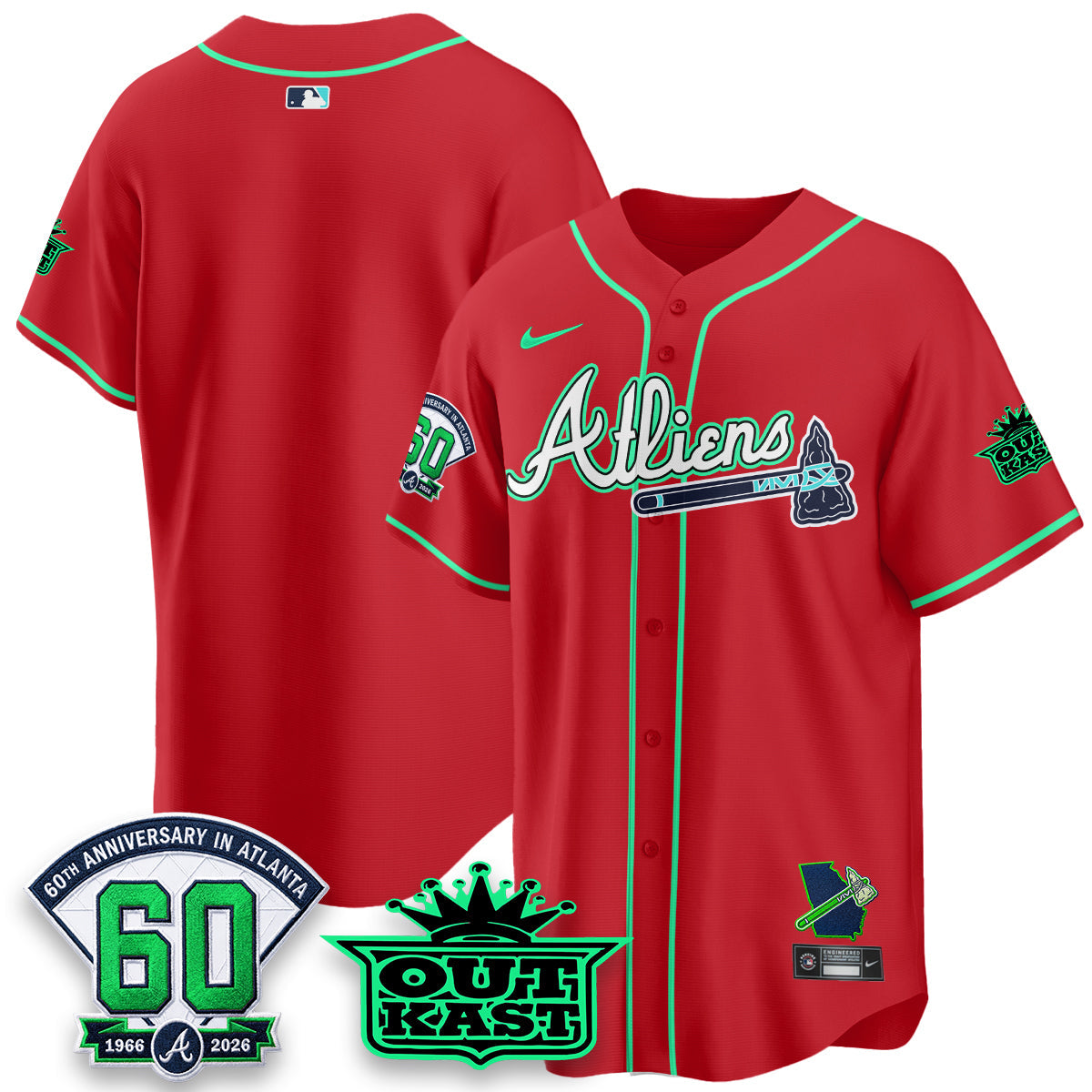 ATL x Atliens Cool Base Galaxy Version Jersey - Stitched (44)