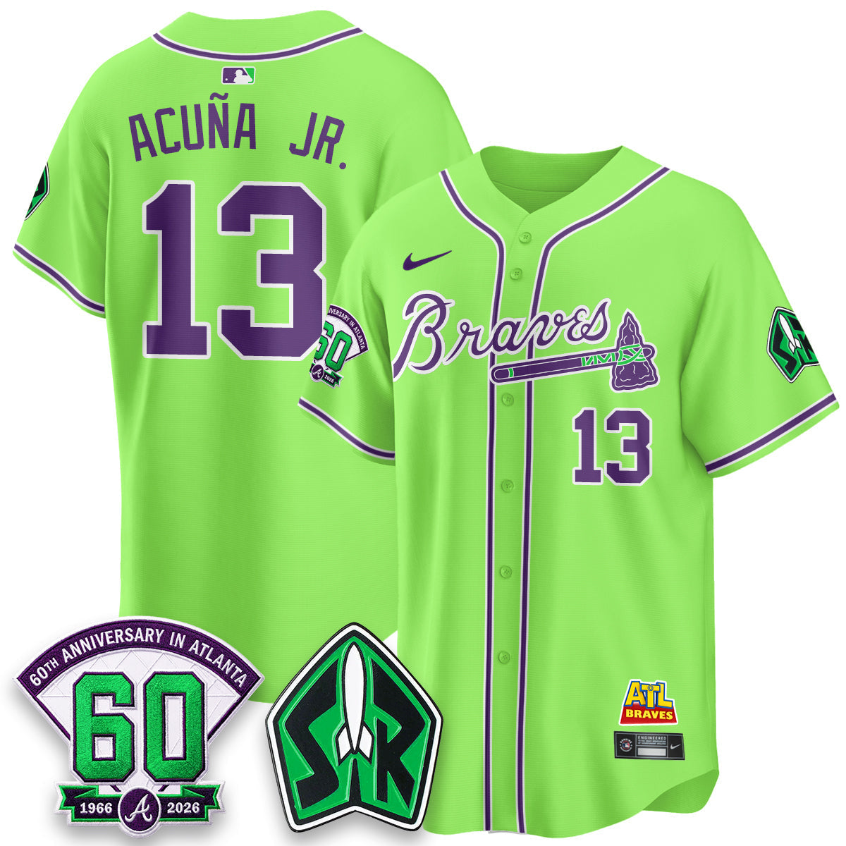 ATL 60th Anniversary Space Ranger Edition Vapor Limited Jersey - Stitched