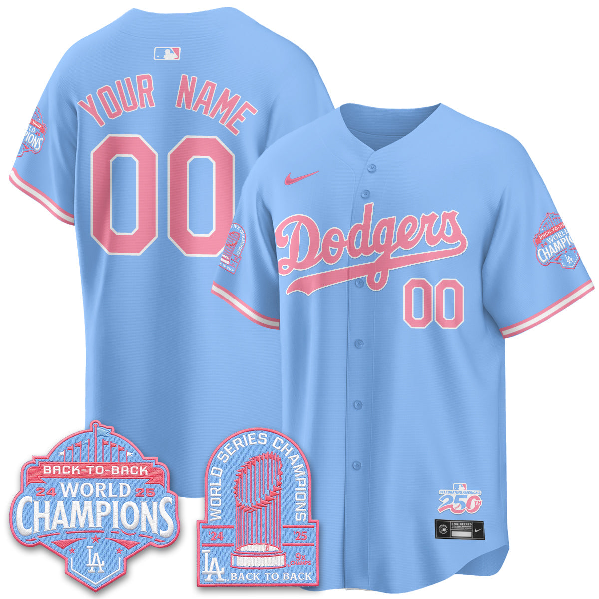 LAD x Bubblegum Vapor Custom Jersey - Stitched