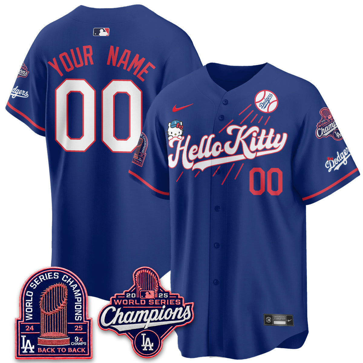 LAD x Hello Kitty Night 2026 Vapor Custom Jersey - All Stitched - V3