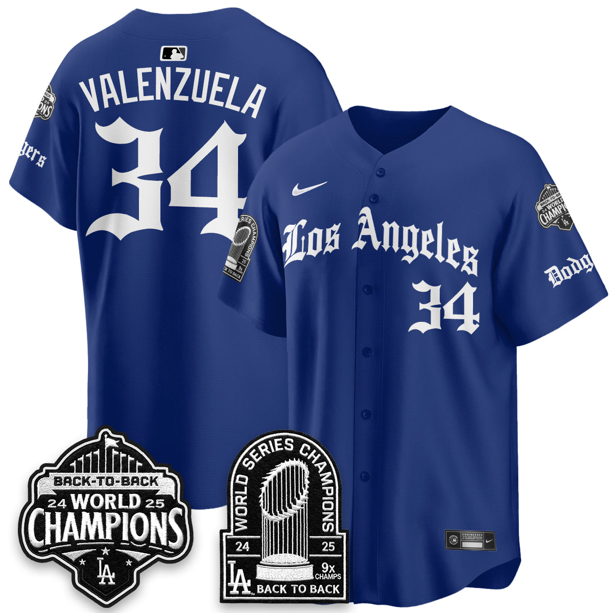 LAD WS Champions Back 2 Back Patch Vapor Premier Limited Gothic Gold Edition Jersey - Stitched