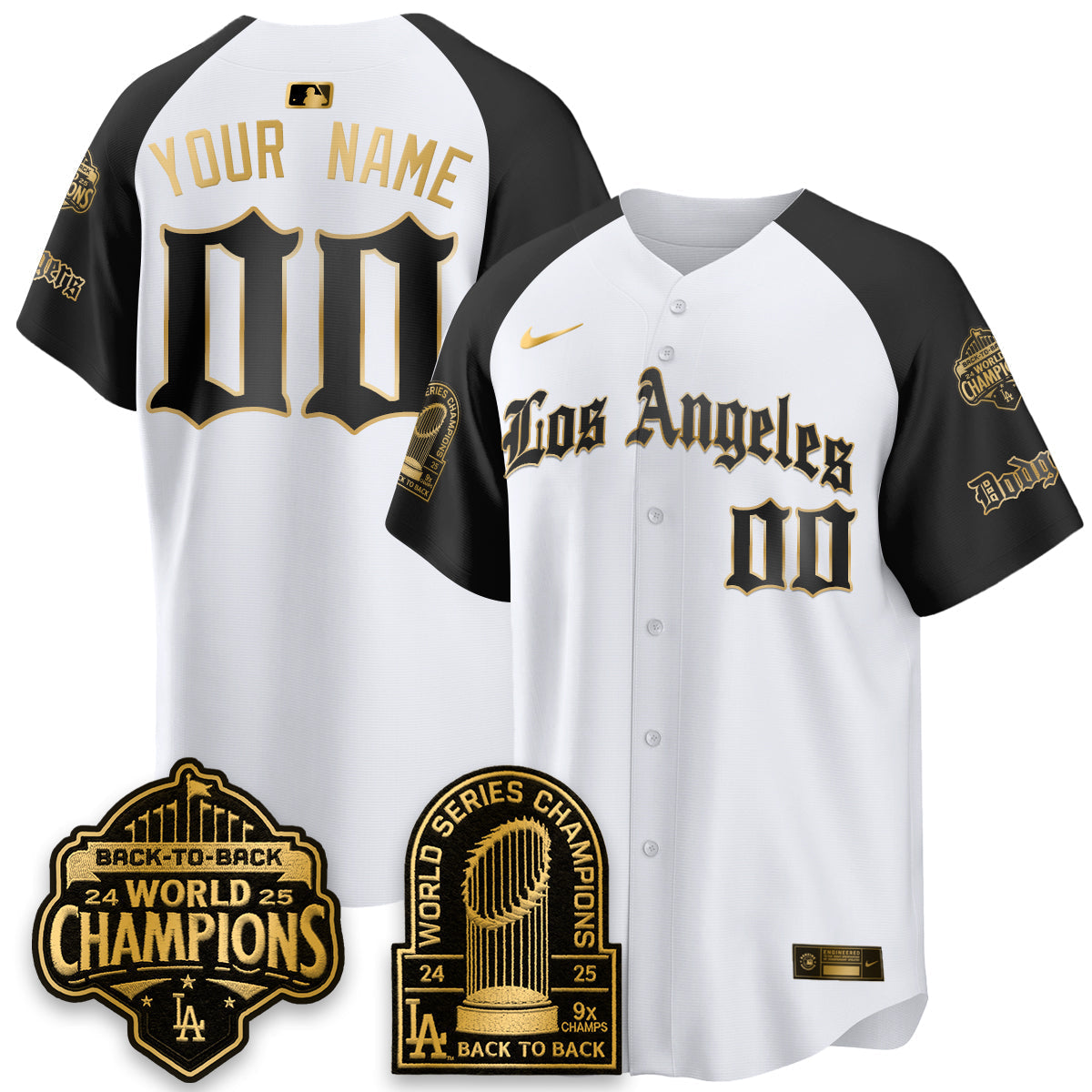 LAD WS Champions Back 2 Back Patch Vapor Premier Limited Gothic Edition Custom Jersey - Stitched
