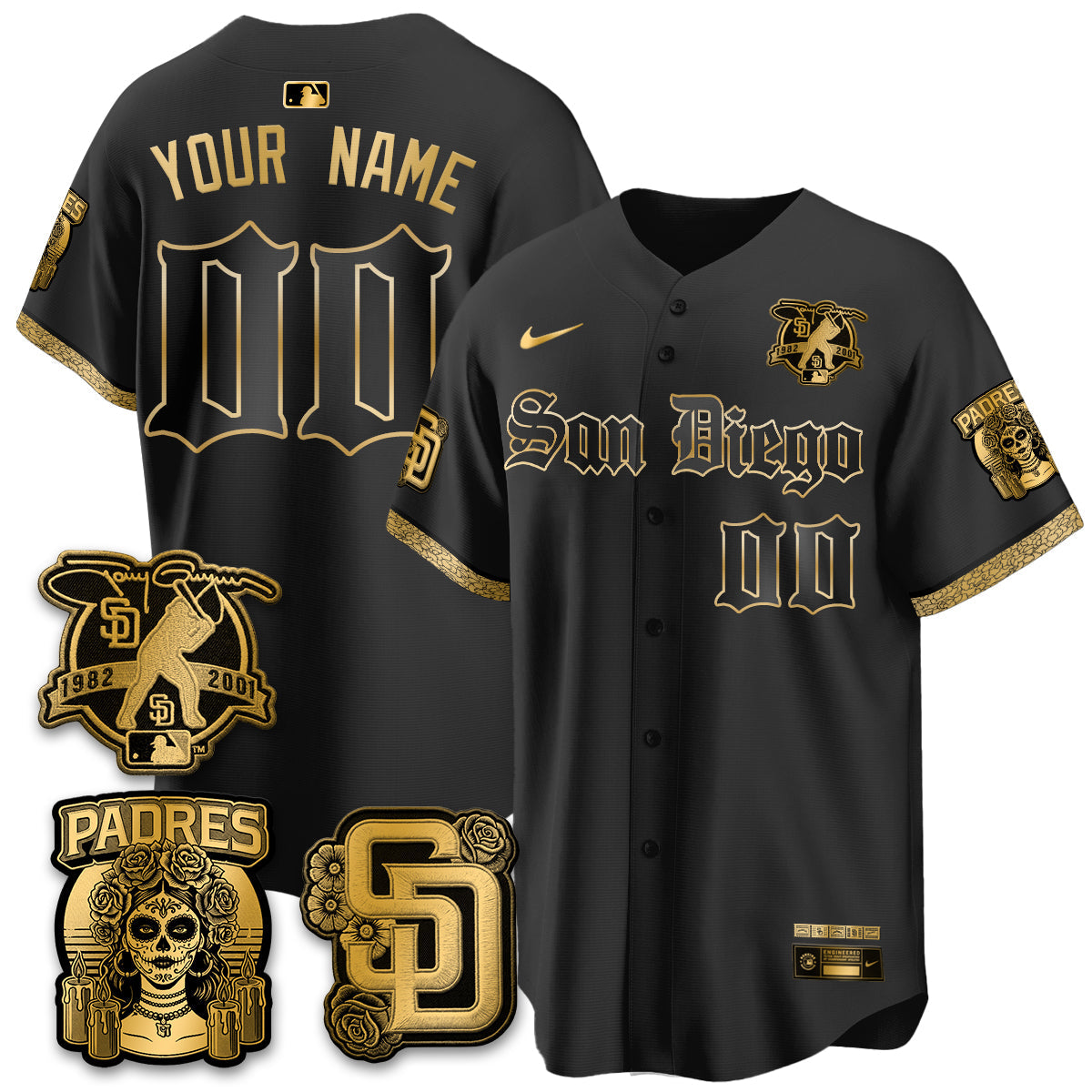 SD 2026 City Connect x Tony Gwynn Patch Vapor Premier Limited Custom Jersey - All Stitched - V2