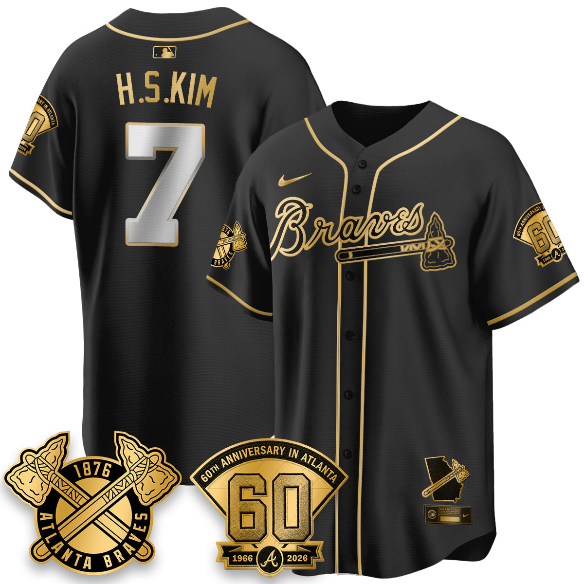 ATL 60th Anniversary Silver Edition Vapor Limited Jersey - Stitched