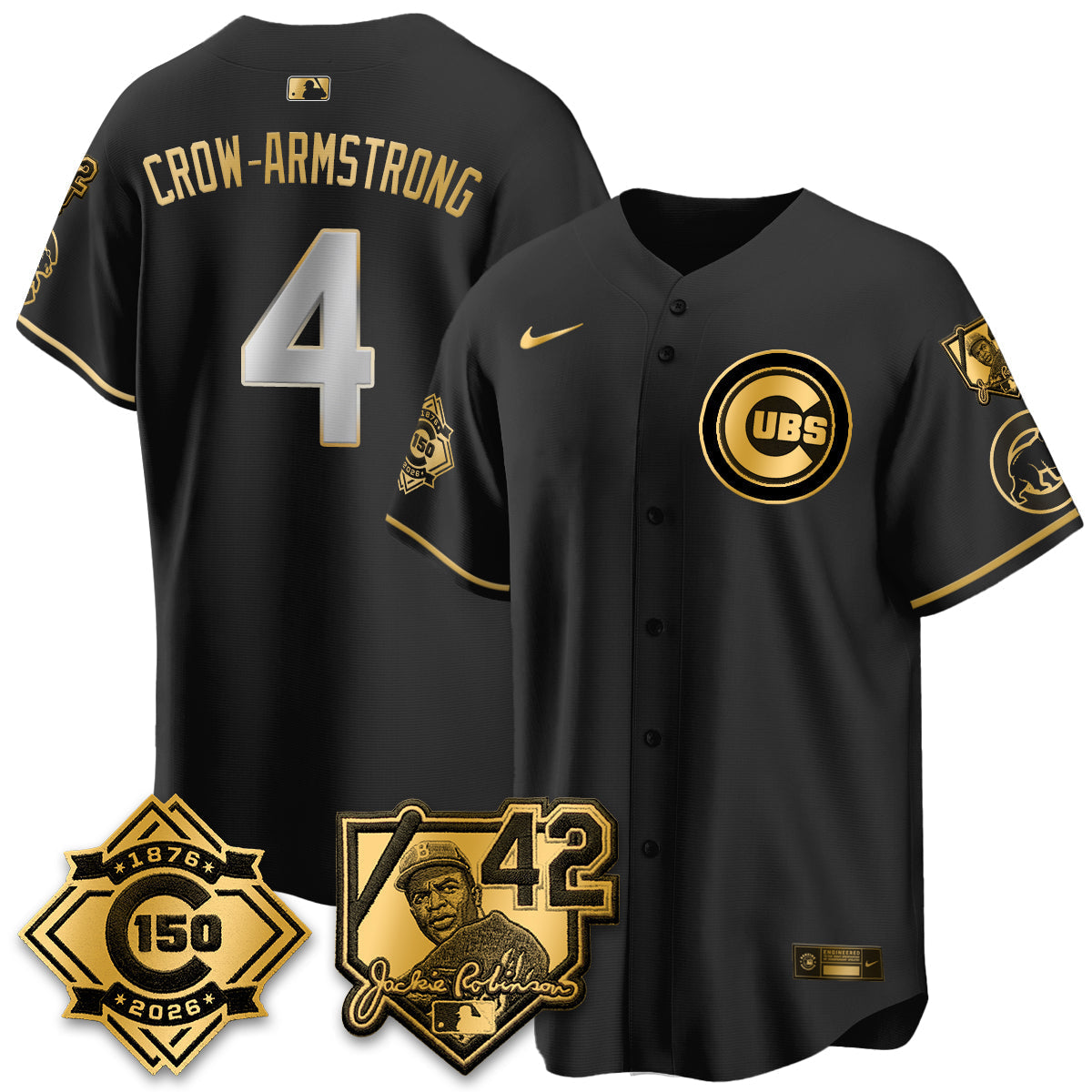 CHC 150th Anniversary & Jackie Robinson Day Patch Vapor Premier Limited Jersey - Stitched