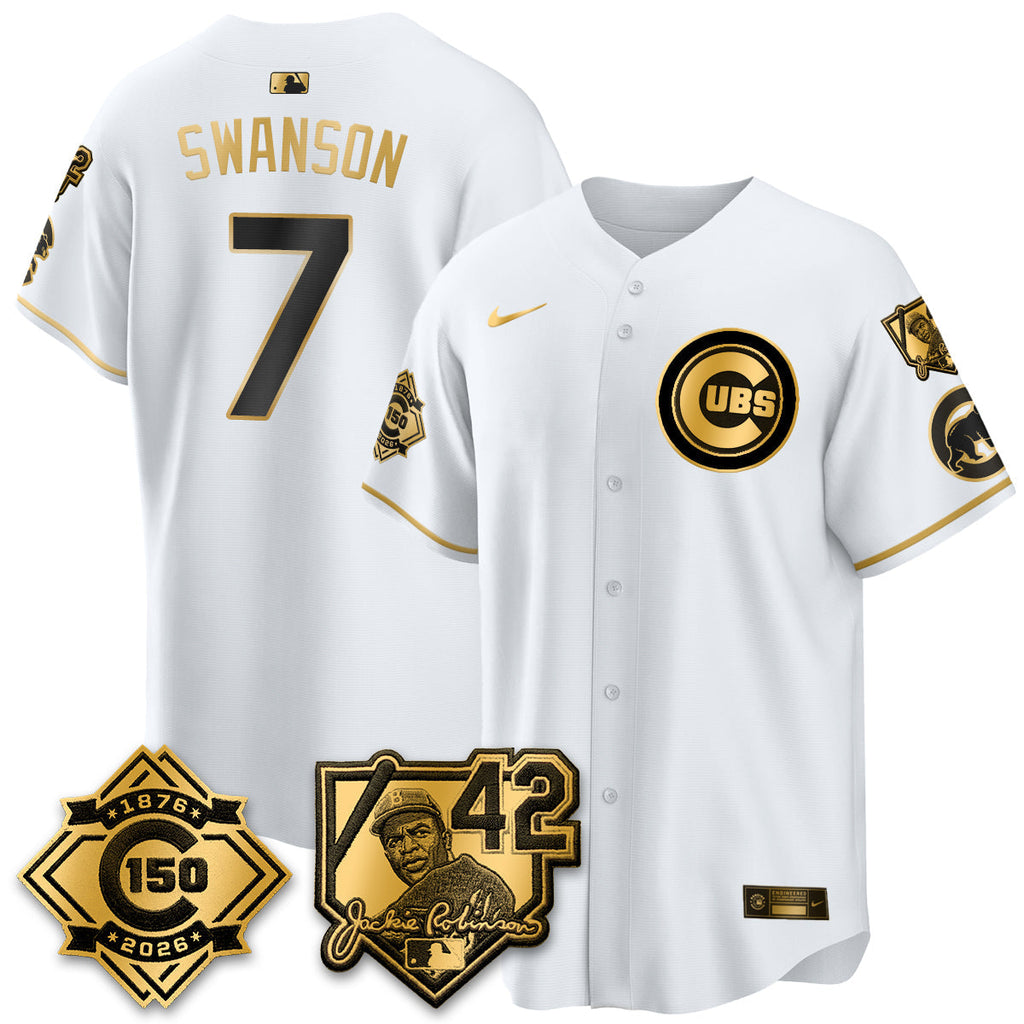 CHC 150th Anniversary & Jackie Robinson Day Patch Vapor Premier Limited Jersey - Stitched