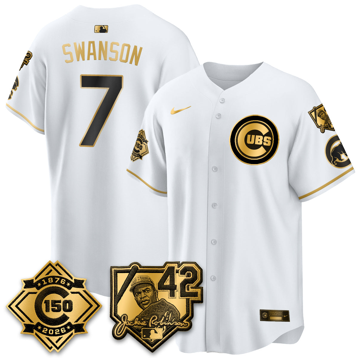 CHC 150th Anniversary & Jackie Robinson Day Patch Vapor Premier Limited Jersey - Stitched