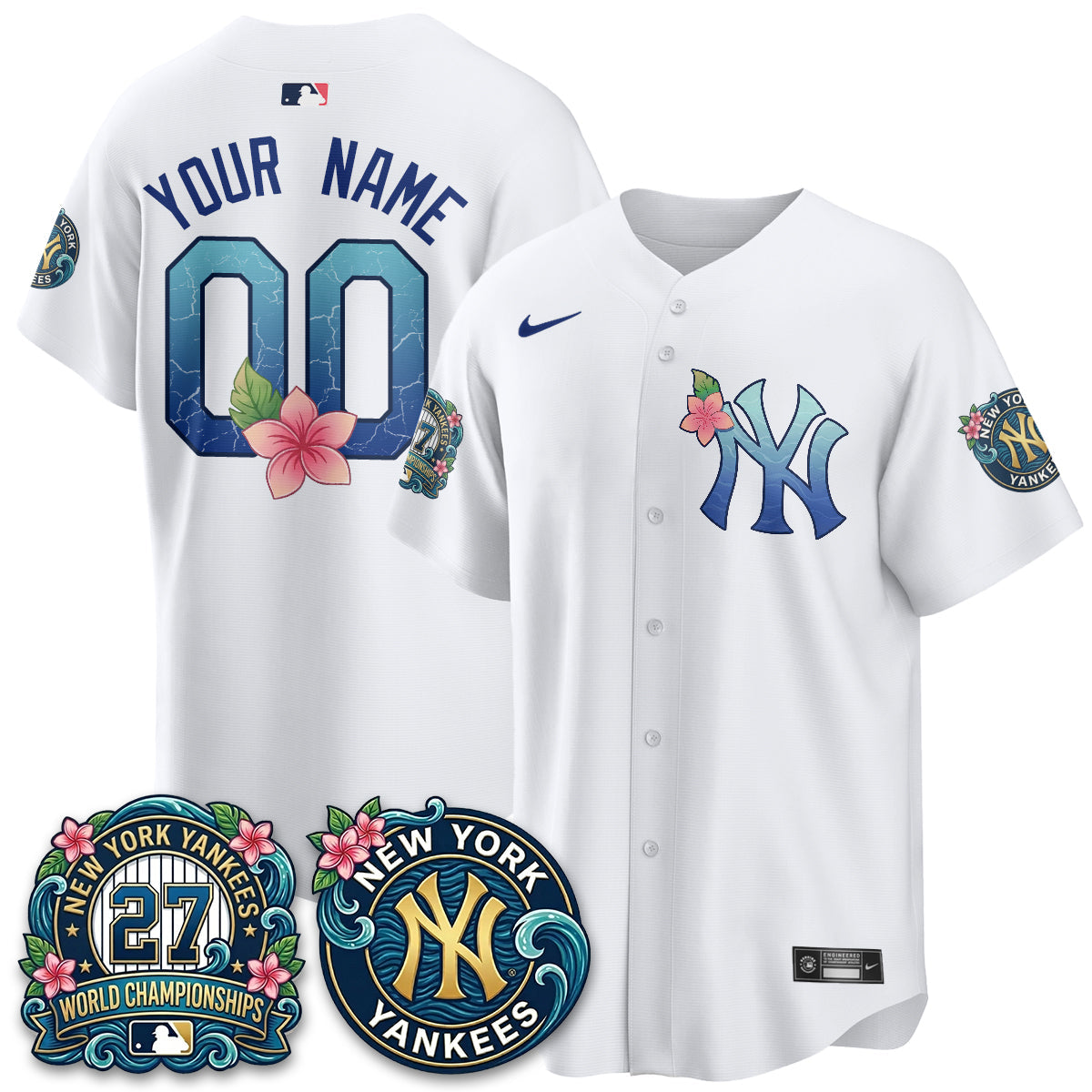 NYY "Aloha Spirit" Vapor Limited Custom Jersey - Printed