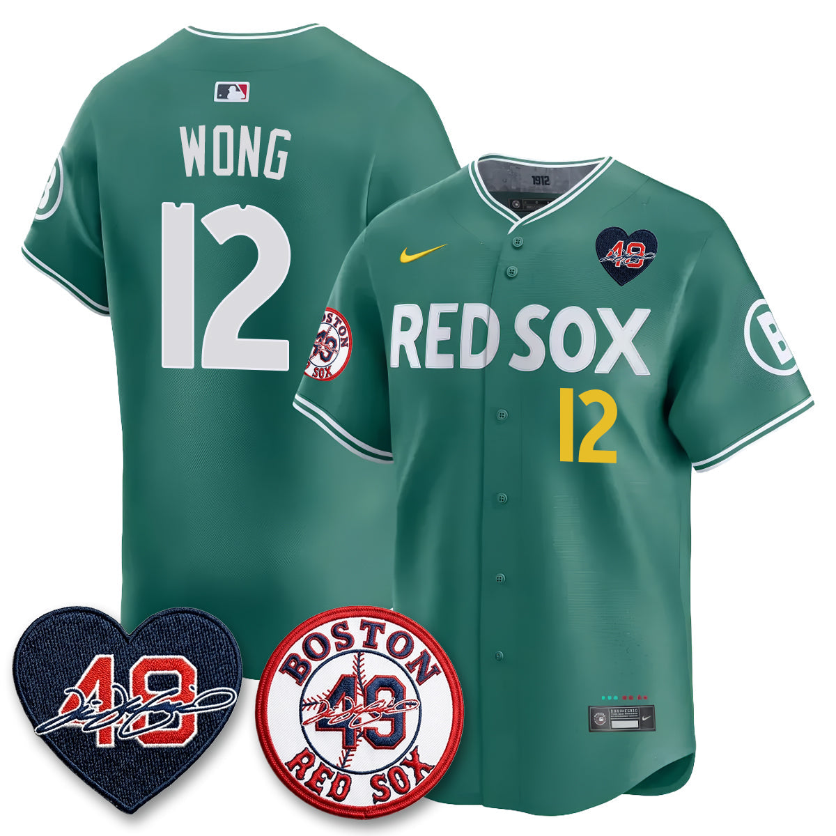 BOS Tim Wakefield Memorial Patch Vaper Premier Limited Jersey - All Stitched