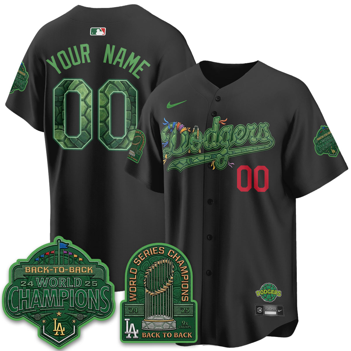 LAD x TMNT 2026 Vapor Custom Jersey - Stitched