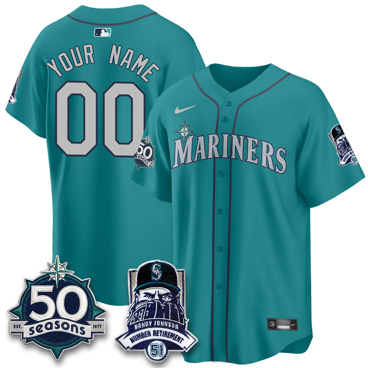 SEA Randy Johnson Vapor Limited Custom Jersey V2- All Stitched