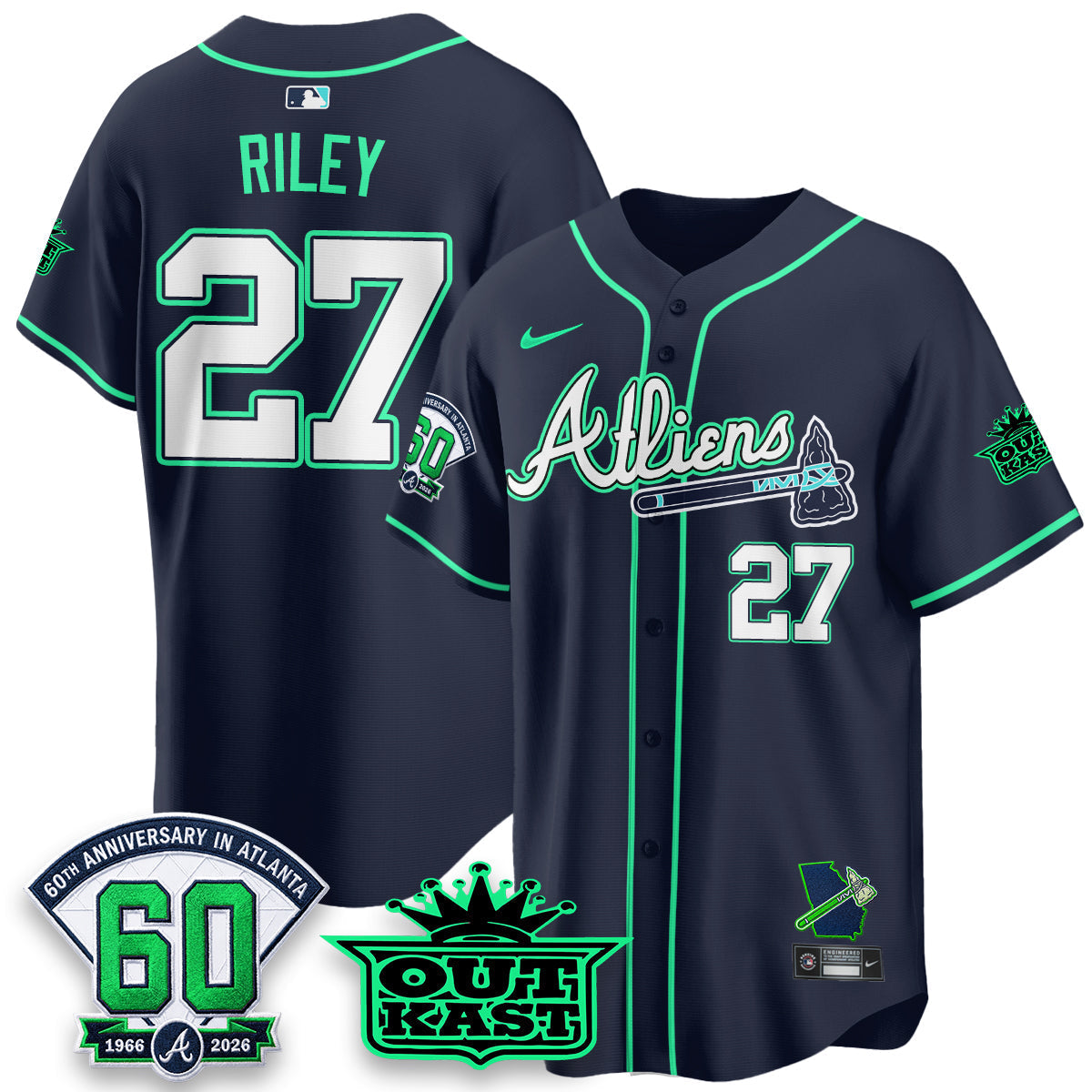 ATL x Atliens Cool Base Galaxy Version Jersey - Stitched