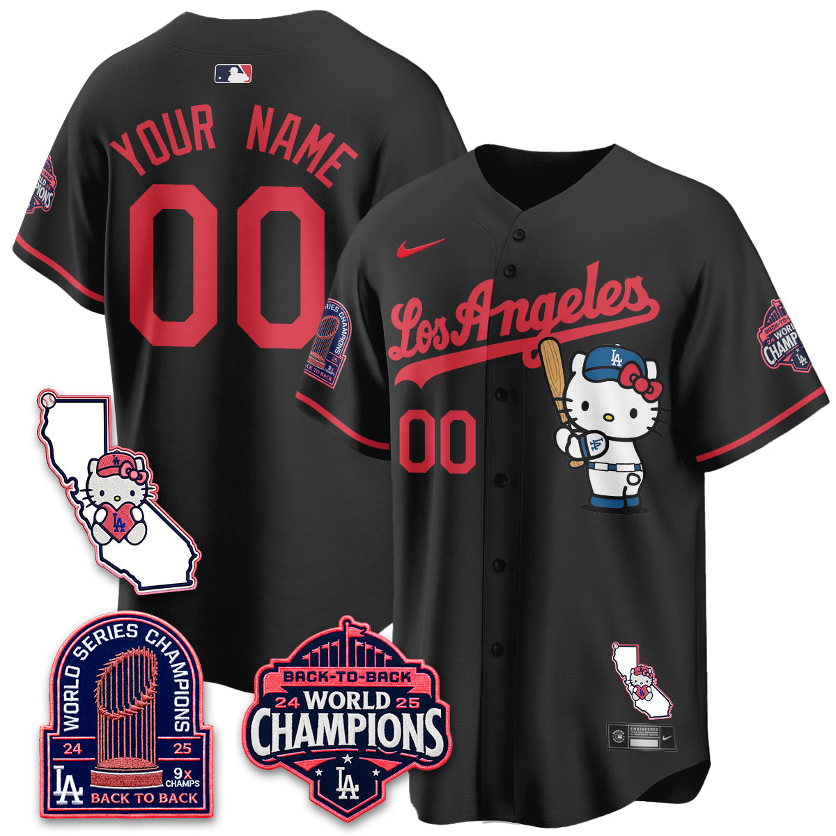 LAD x Meow KT 2026 Vapor Custom Jersey - Stitched - V4