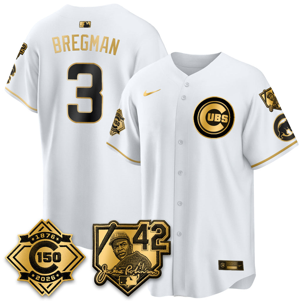 CHC 150th Anniversary & Jackie Robinson Day Patch Vapor Premier Limited Jersey - Stitched