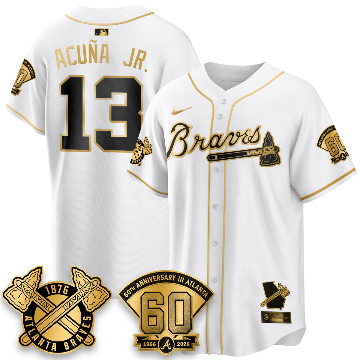 ATL 60th Anniversary Gold Edition Vapor Limited Jersey - Stitched
