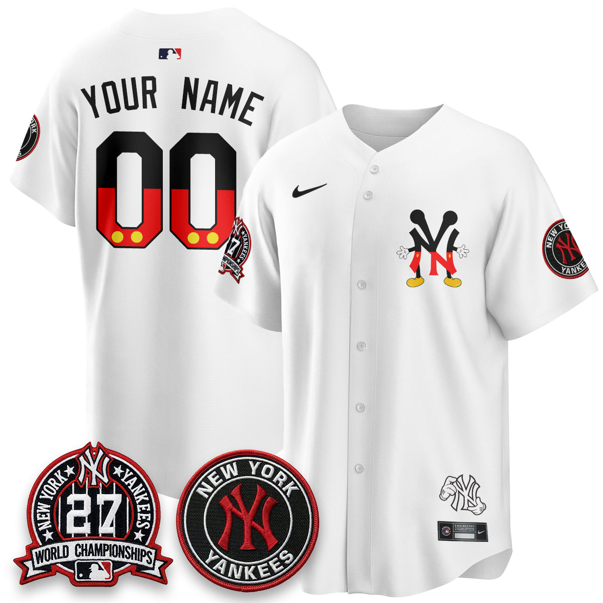 NYY x Mouse Vapor Limited Custom Jersey - Stitched