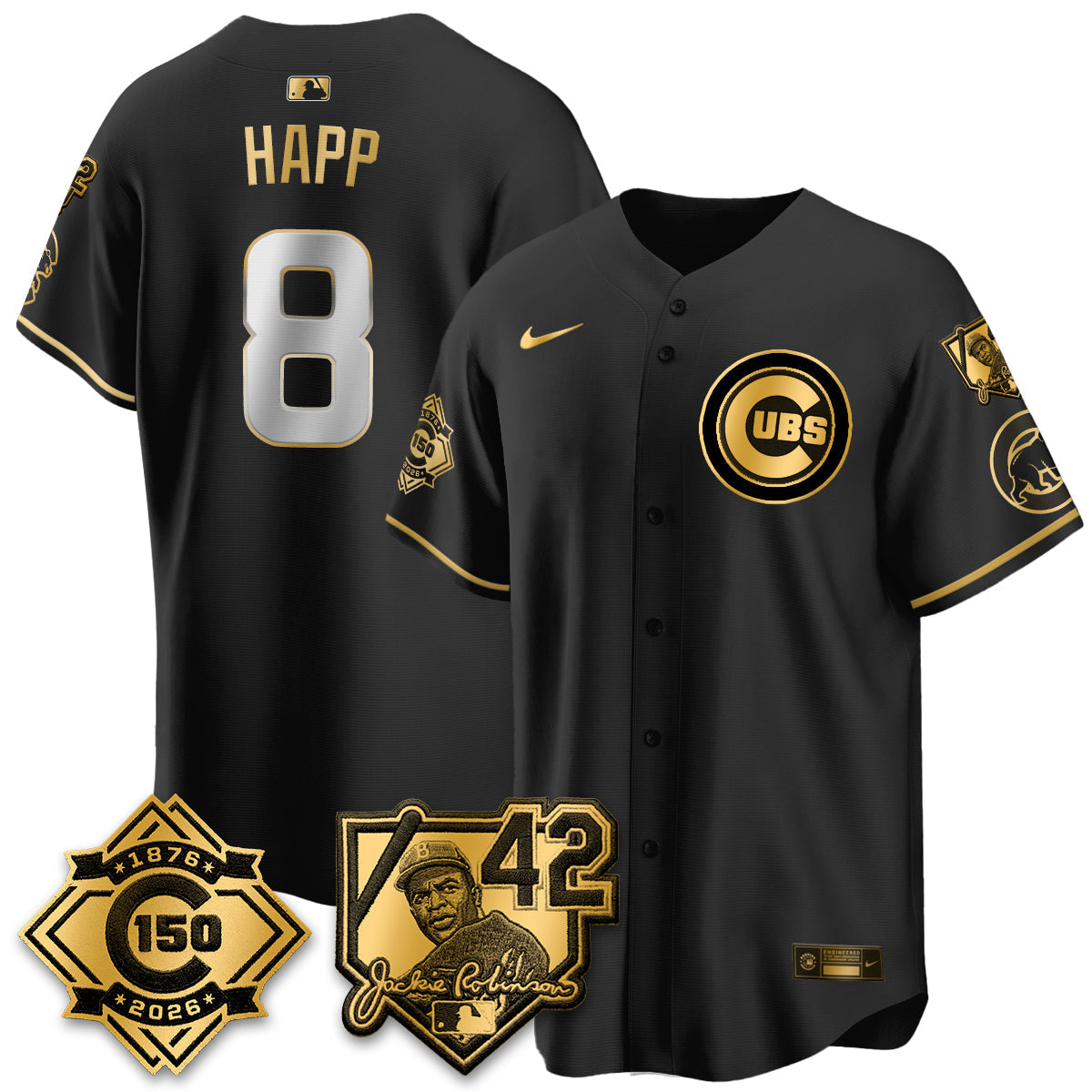 CHC 150th Anniversary & Jackie Robinson Day Patch Vapor Premier Limited Jersey - Stitched