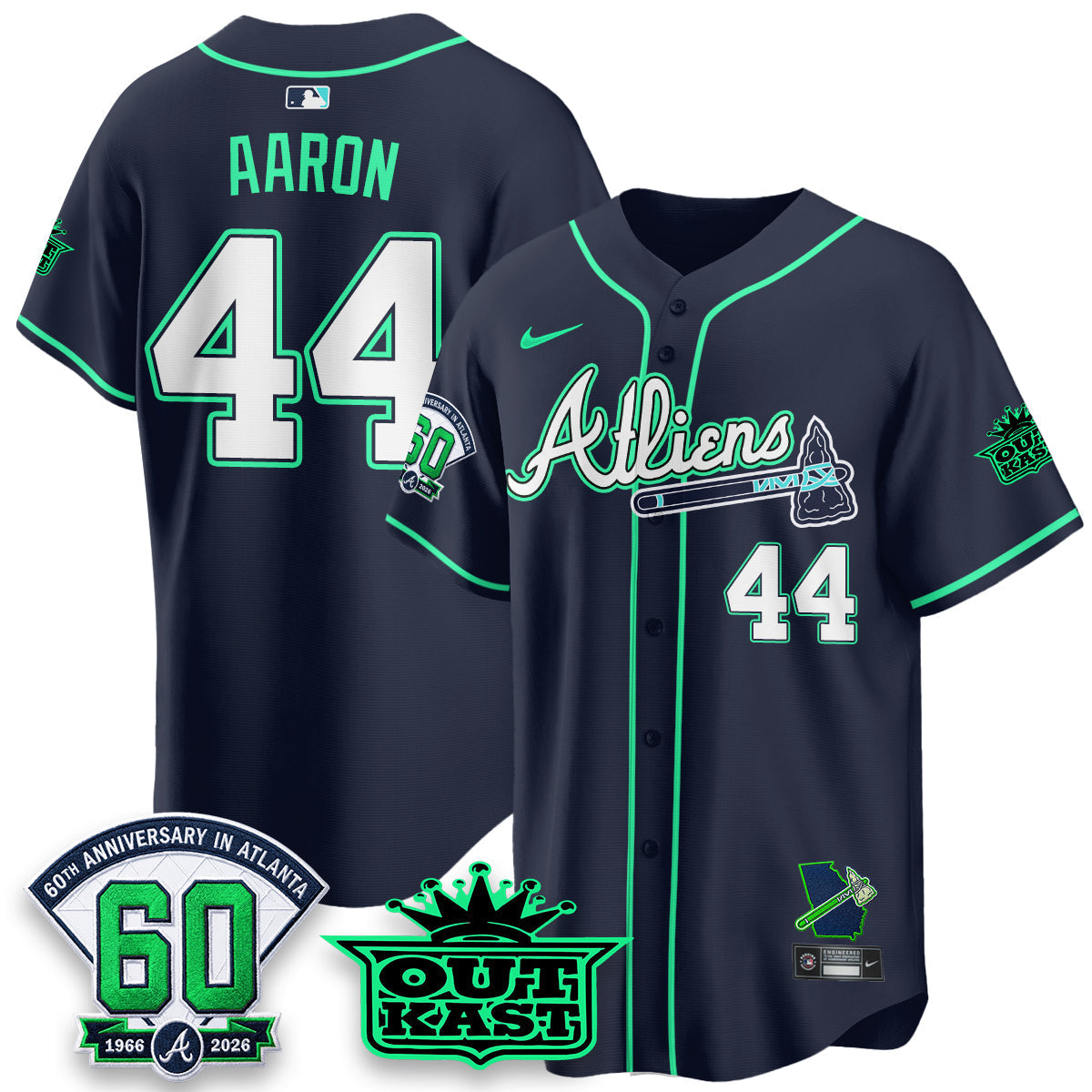 ATL x Atliens Cool Base Galaxy Version Jersey - Stitched (44)