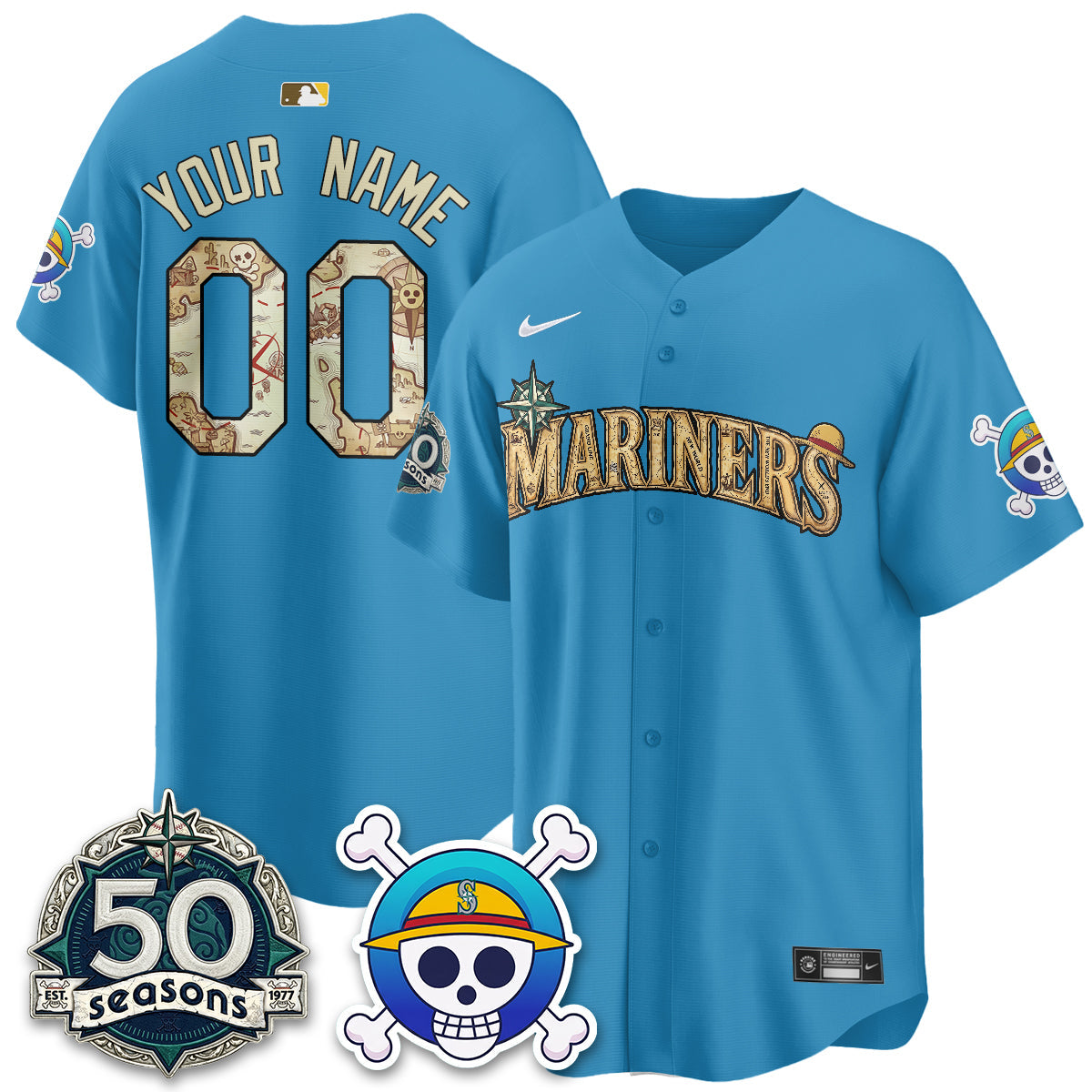 SEA OP Japanese Cartoon Vapor Limited Custom Jersey - Printed