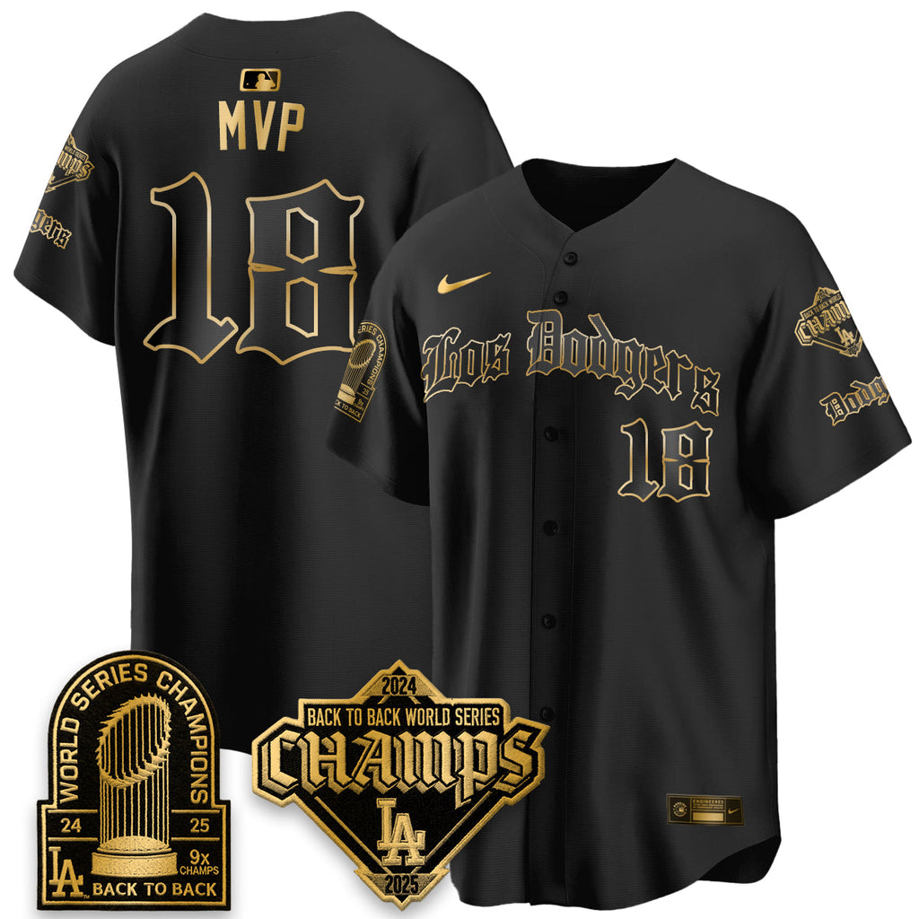 LAD World Series Champions B2B Patch Vapor Premier Limited Gothic Edition Jersey - Stitched