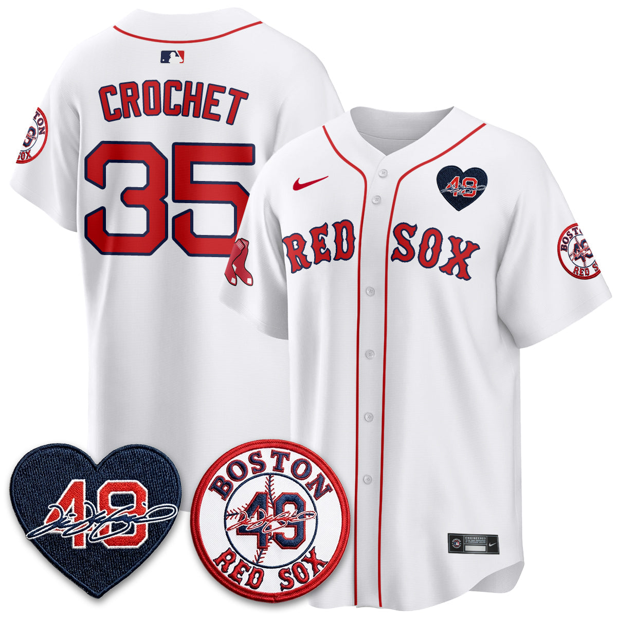BOS Tim Wakefield Memorial Patch Vaper Premier Limited Jersey - Stitched