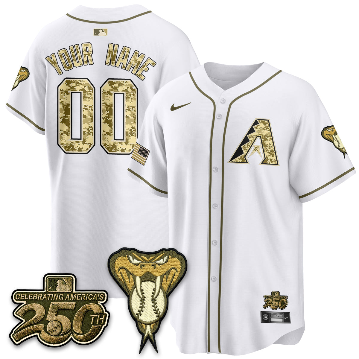 ARI Salute to Service 2026 Vapor Premier Limited Custom Jersey - All Stitched