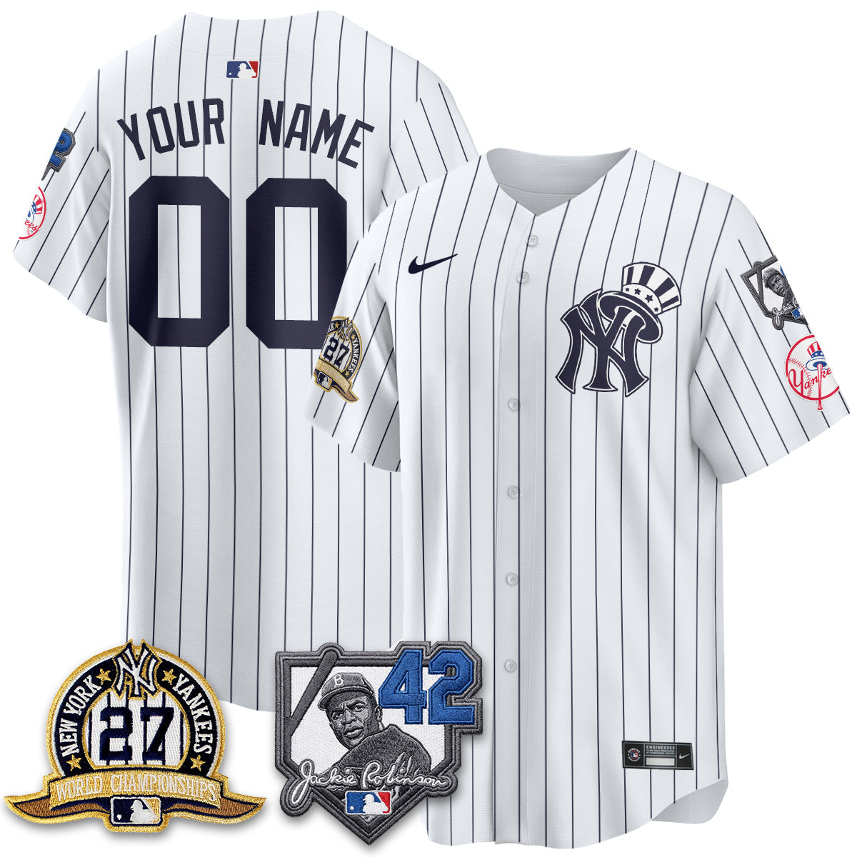 NYY 2026 Jackie Robinson Day Vapor Limited Gold Edition Custom Jersey - All Stitched - V2