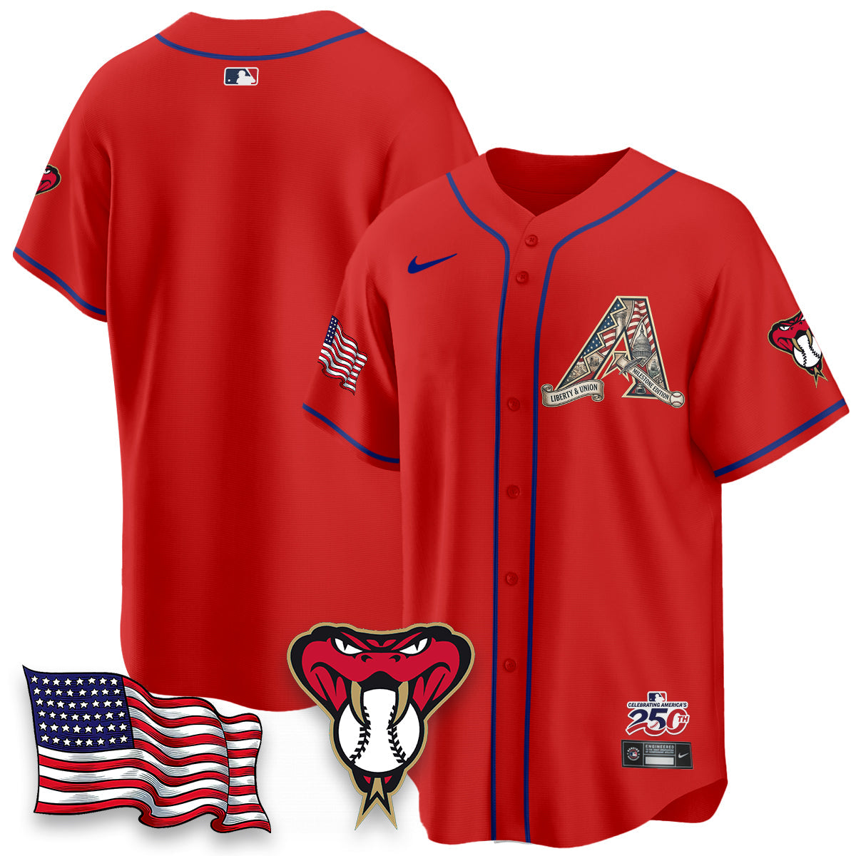 ARI 2026 Independence Day USA Vapor Limited Jersey - Stitched