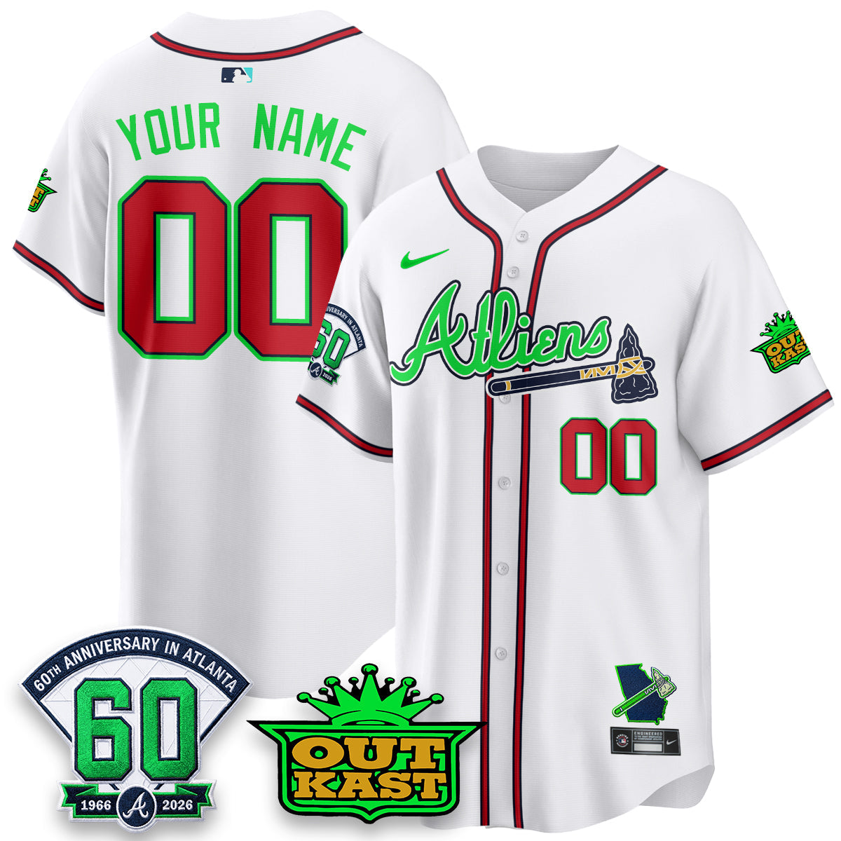 ATL x Atliens Cool Base Galaxy Version Custom Jersey - Stitched