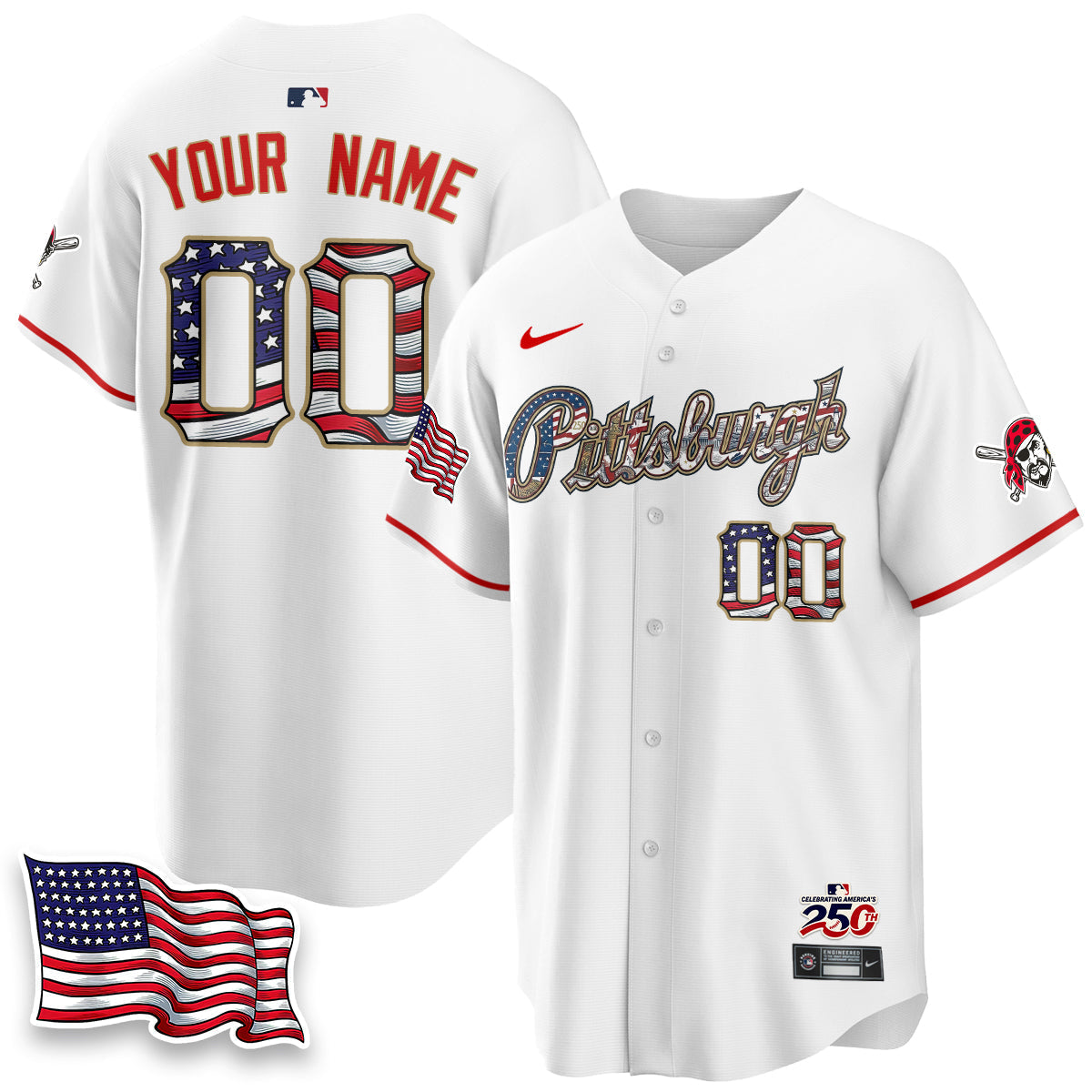 PIT 2026 Independence Day USA Vapor Limited Custom Jersey - Stitched