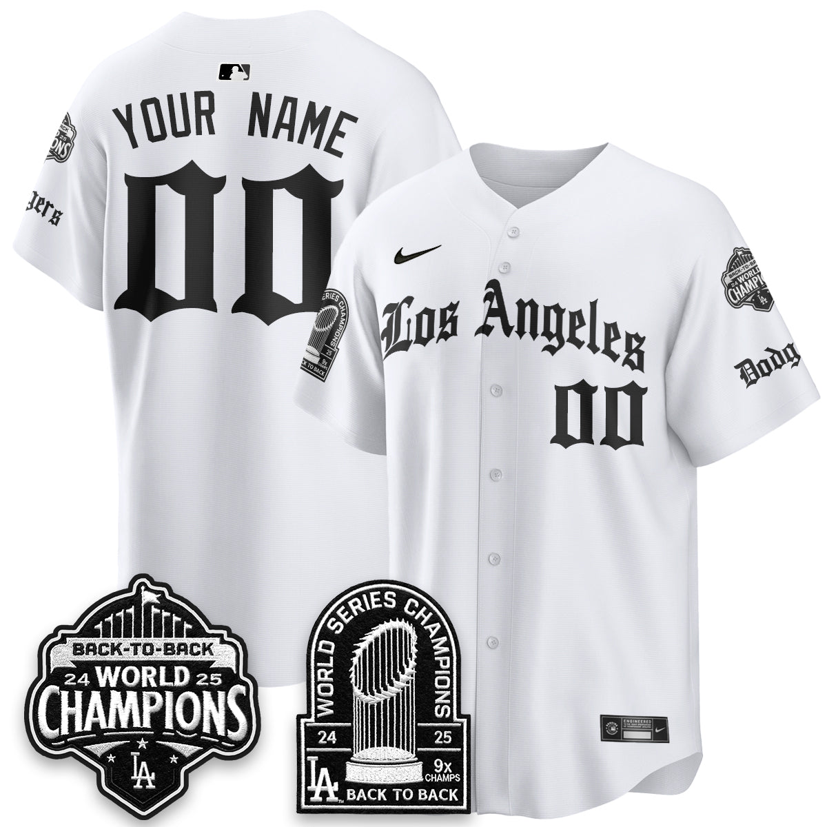 LAD WS Champions Back 2 Back Patch Vapor Premier Limited Gothic Edition Custom Jersey - All Stitched