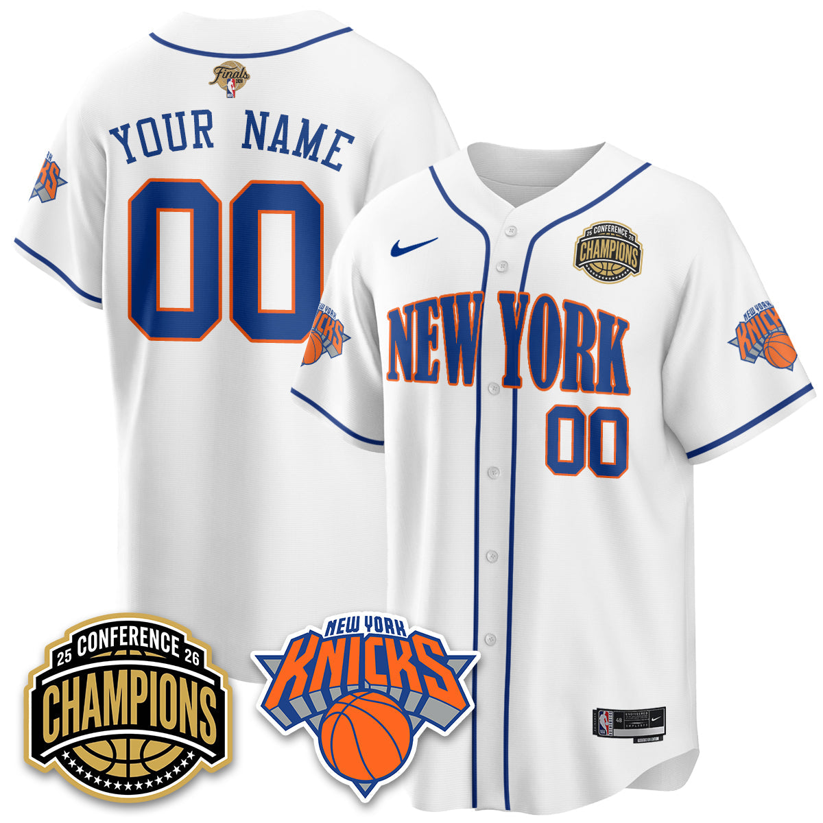 NYK 2026 NBA Finals Vapor City Edition Custom Jersey V2- Stitched